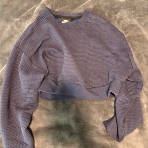 Nike Waffle Knit Cropped Top in Purple